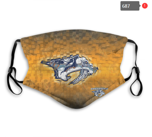 NHL Nashville Predators #3 Dust mask with filter->nhl dust mask->Sports Accessory